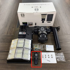 180 Watt's triple lens 4g floodlight solar ptz camera